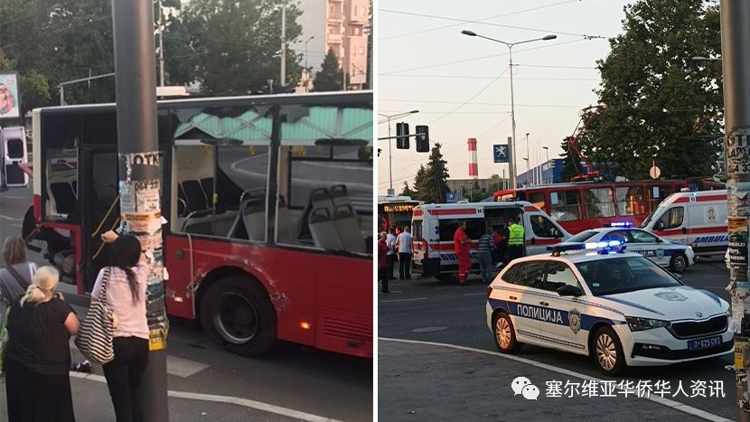 公交车与电车相撞，造成十人受伤